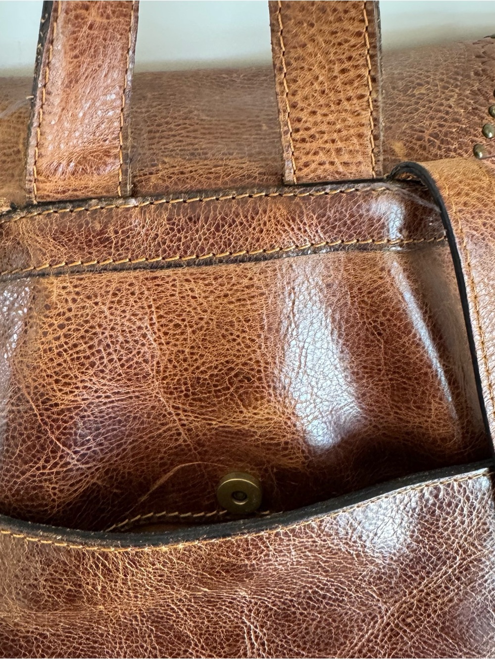 Patricia Nash Jovanna Backpack distressed Brown Leather purse bag - Picture 8 of 8